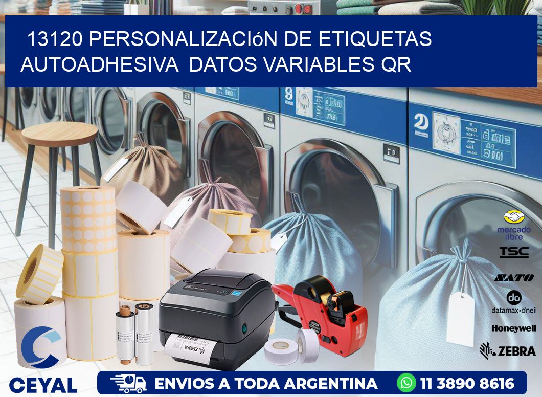 13120 Personalización de etiquetas autoadhesiva  datos variables QR