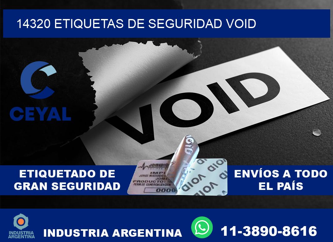 14320 etiquetas de seguridad void