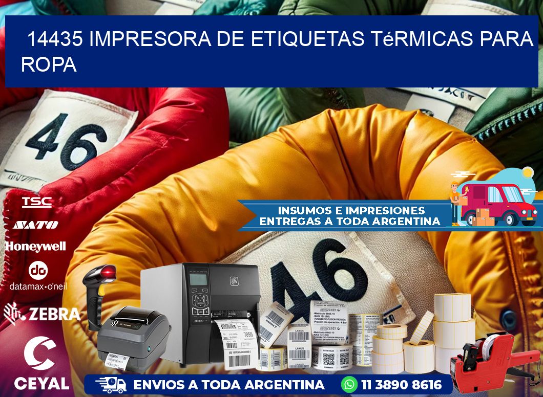 14435 impresora de etiquetas térmicas para ropa