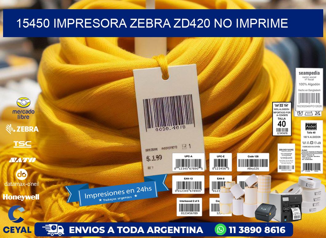 15450 Impresora Zebra ZD420 no imprime