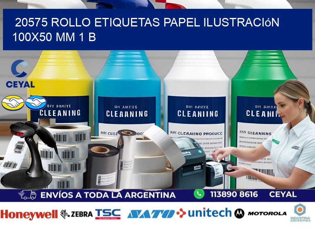 20575 Rollo Etiquetas Papel Ilustración 100x50 Mm 1 B