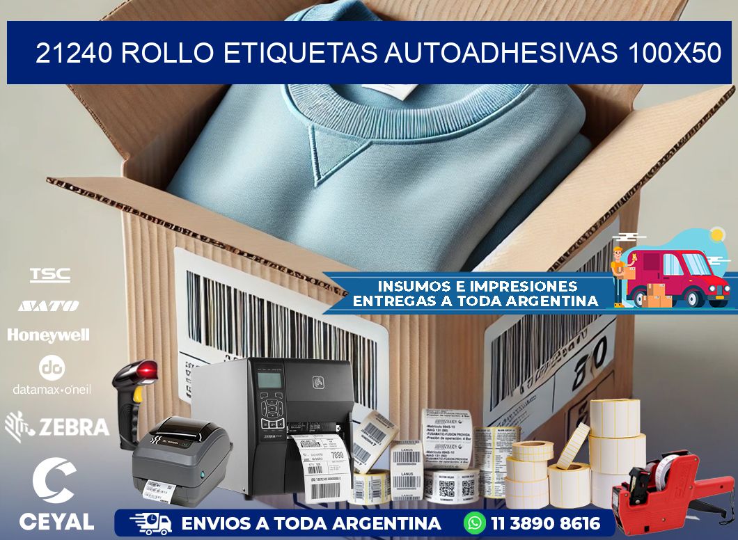 21240 Rollo Etiquetas autoadhesivas 100x50