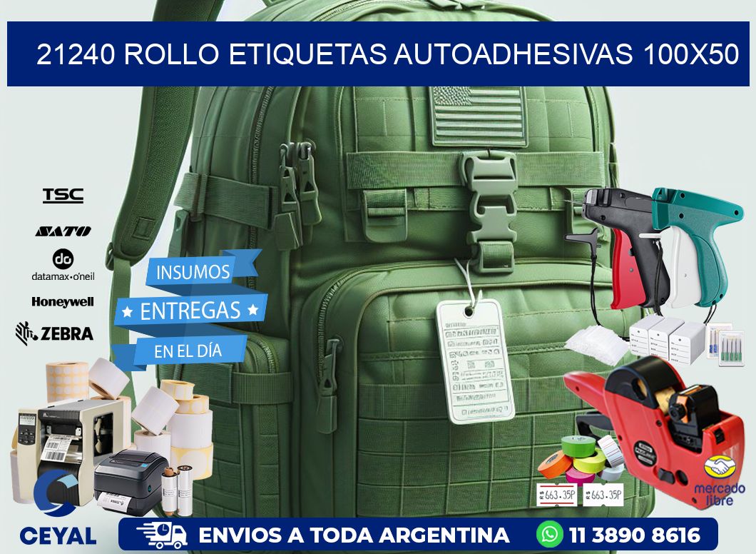 21240 Rollo Etiquetas autoadhesivas 100x50
