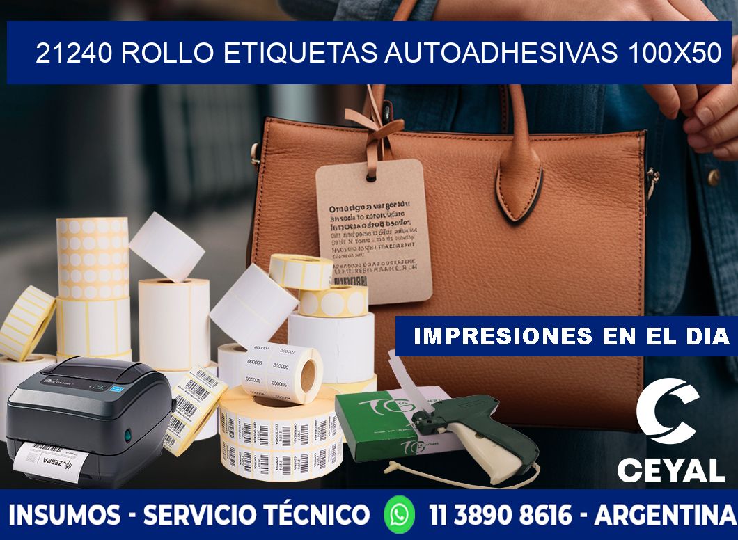 21240 Rollo Etiquetas autoadhesivas 100x50