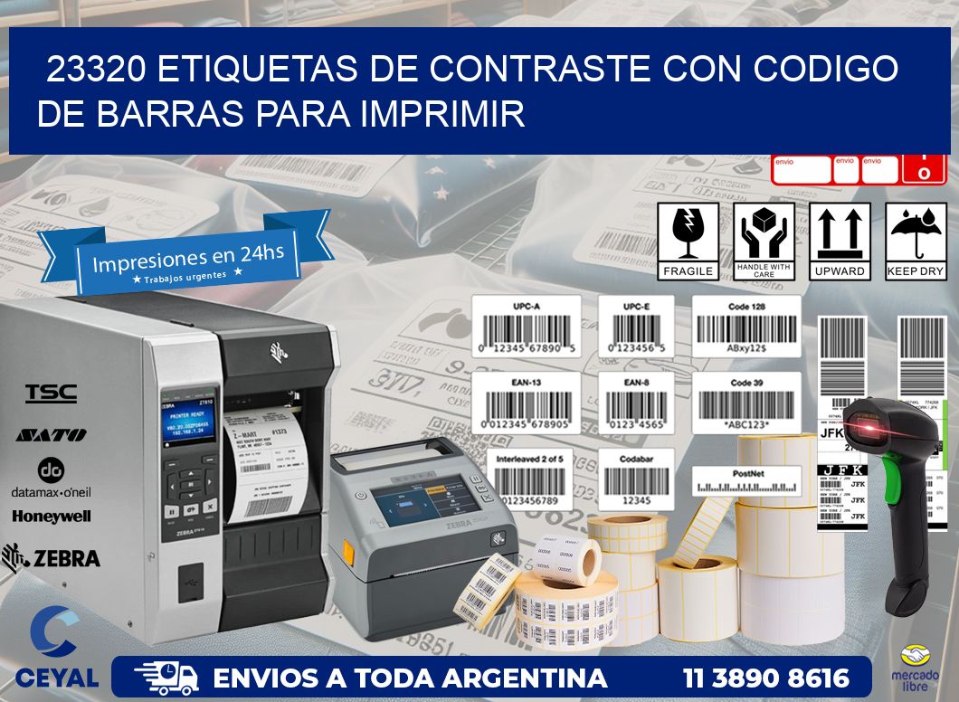 23320 etiquetas de contraste con codigo de barras para imprimir