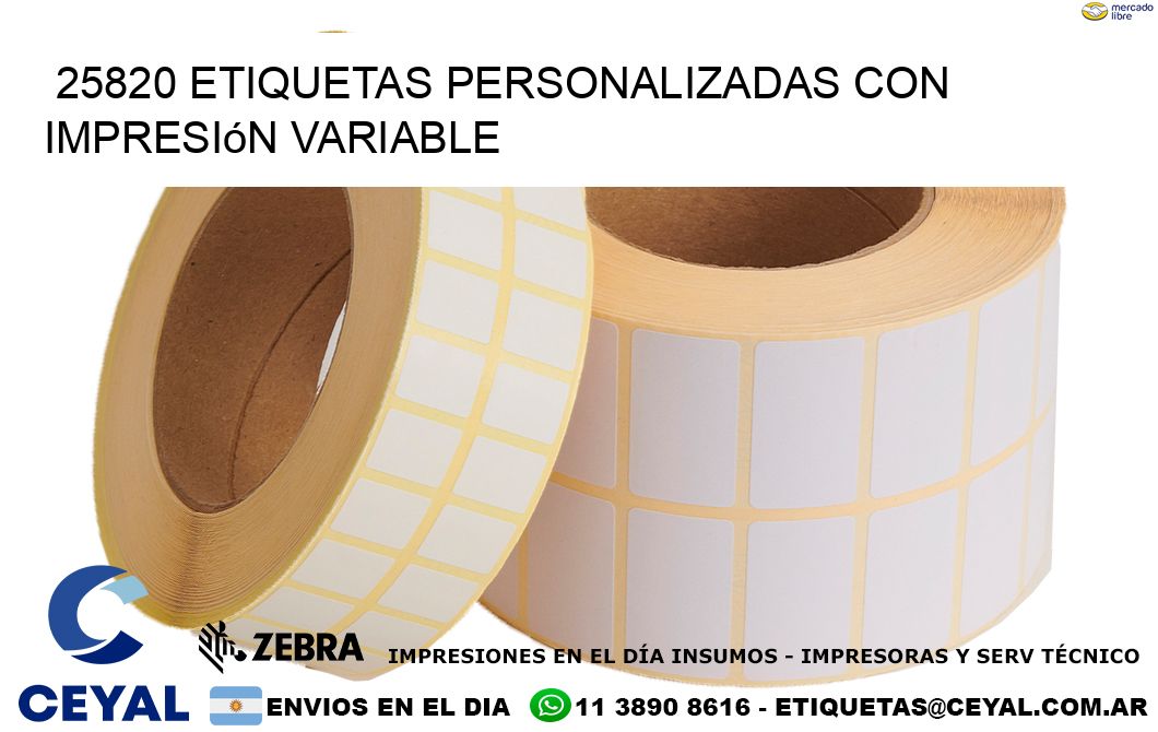 25820 etiquetas personalizadas con impresión variable