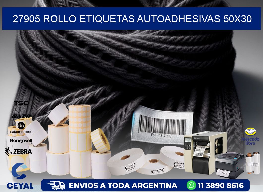 27905 Rollo Etiquetas autoadhesivas 50x30