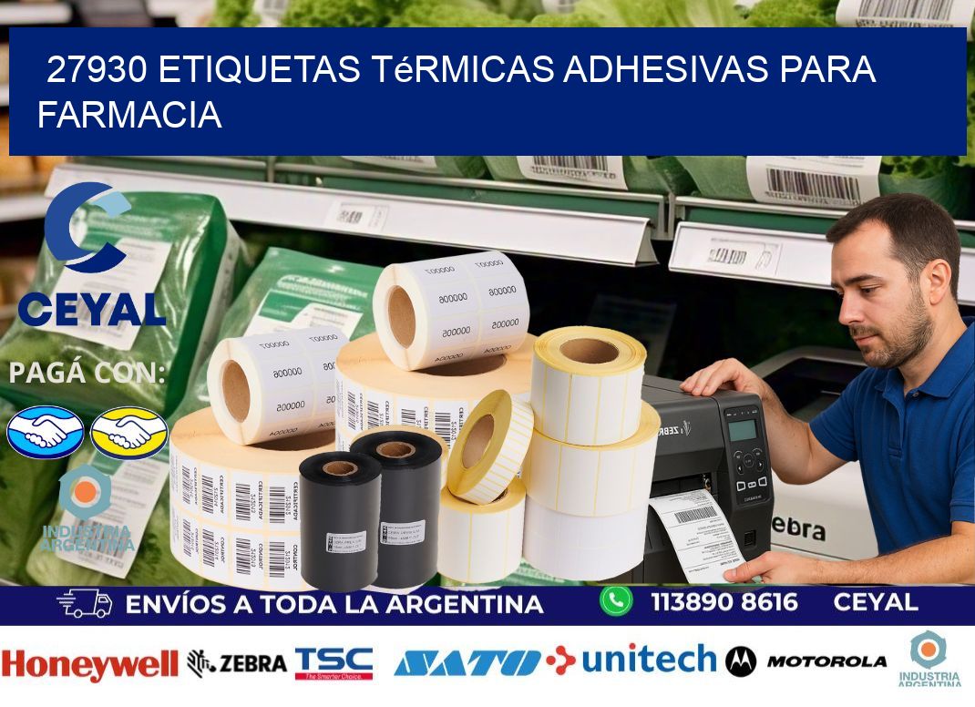 27930 etiquetas térmicas adhesivas para farmacia