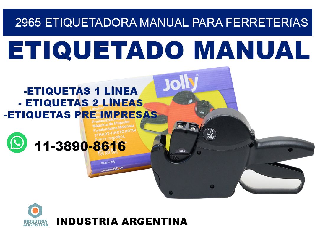 2965 etiquetadora manual para ferreterías