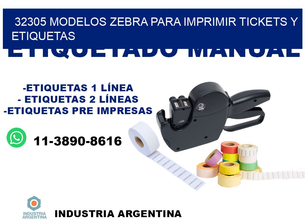 32305 modelos zebra para imprimir tickets y etiquetas