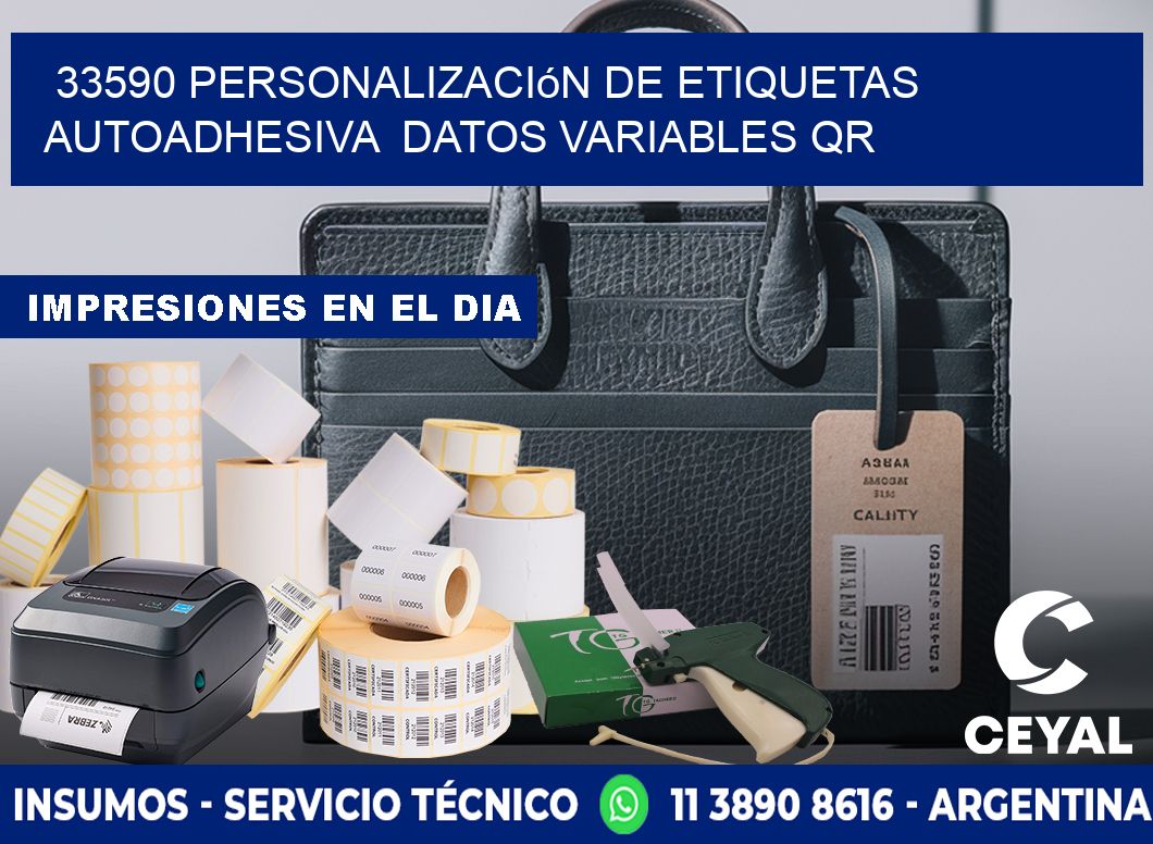 33590 Personalización de etiquetas autoadhesiva  datos variables QR