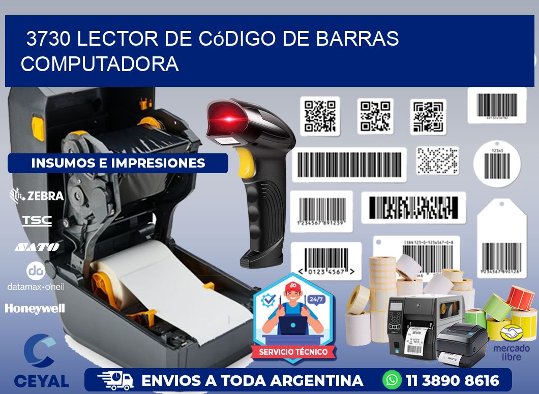 3730 Lector de código de barras computadora