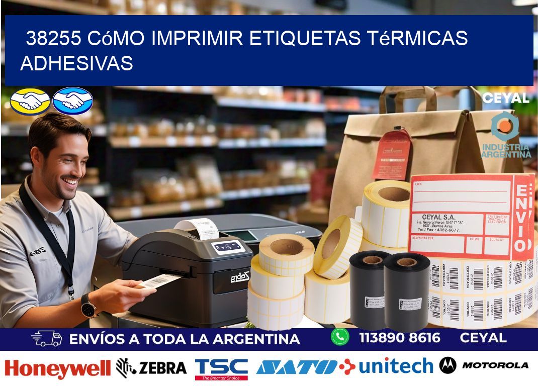 38255 cómo imprimir etiquetas térmicas adhesivas