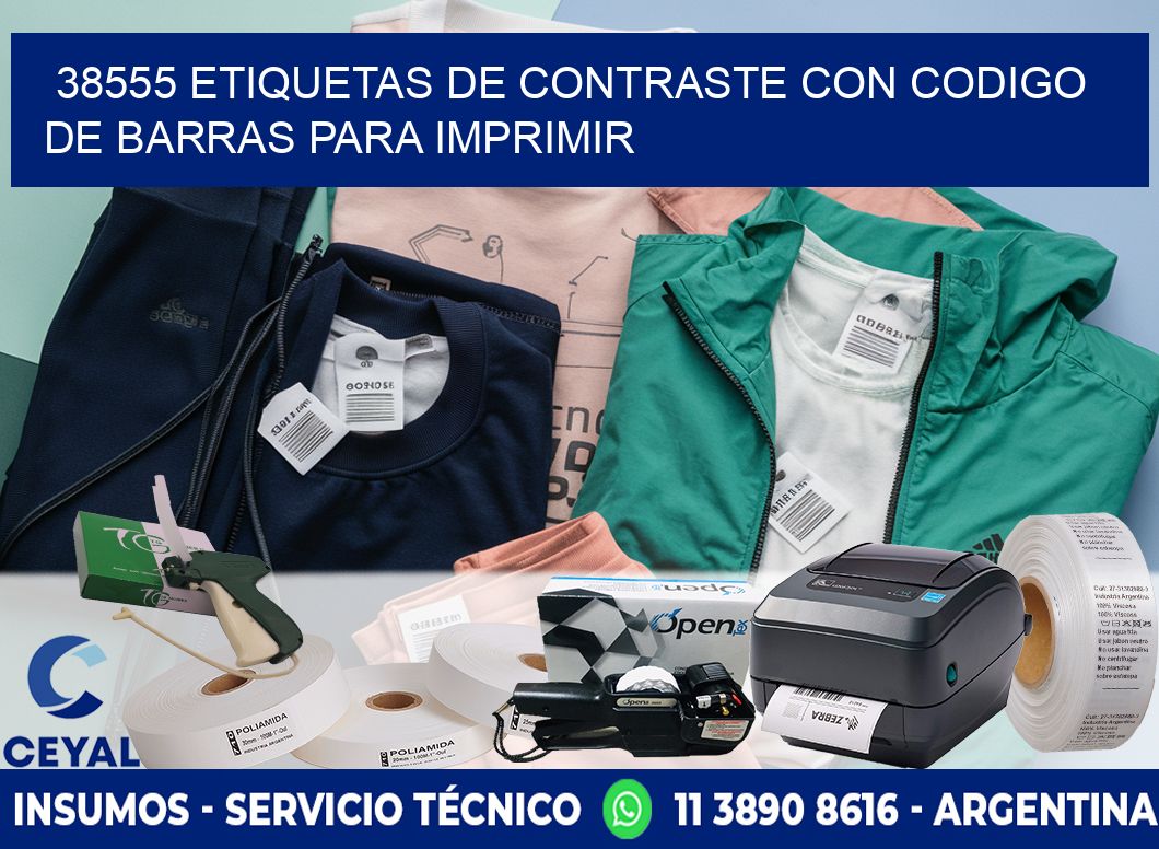 38555 etiquetas de contraste con codigo de barras para imprimir