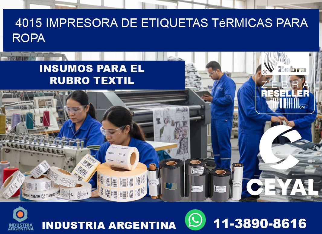 4015 impresora de etiquetas térmicas para ropa