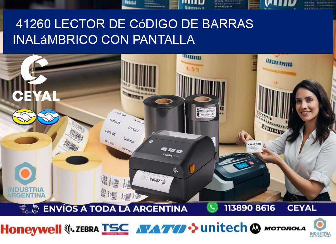41260 Lector de código de barras inalámbrico con Pantalla