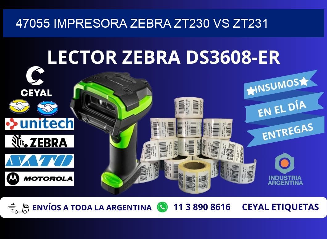 47055 impresora zebra zt230 vs zt231