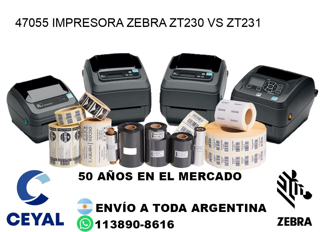 47055 impresora zebra zt230 vs zt231