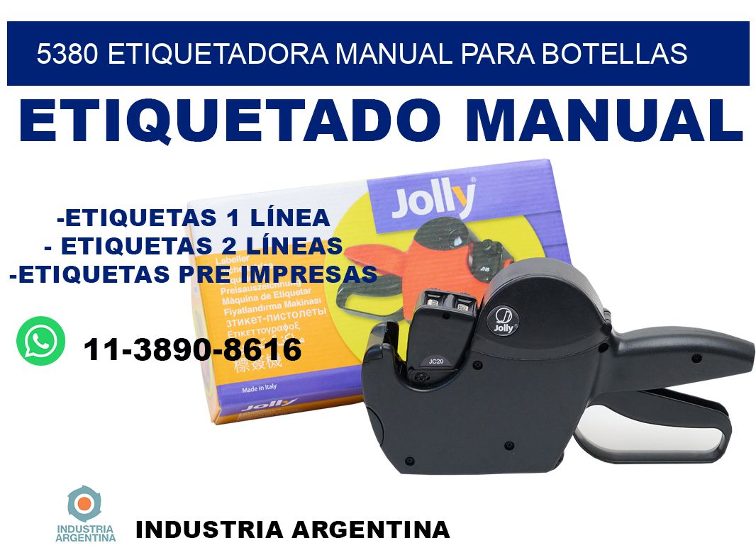 5380 etiquetadora manual para botellas