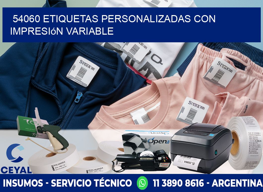 54060 etiquetas personalizadas con impresión variable