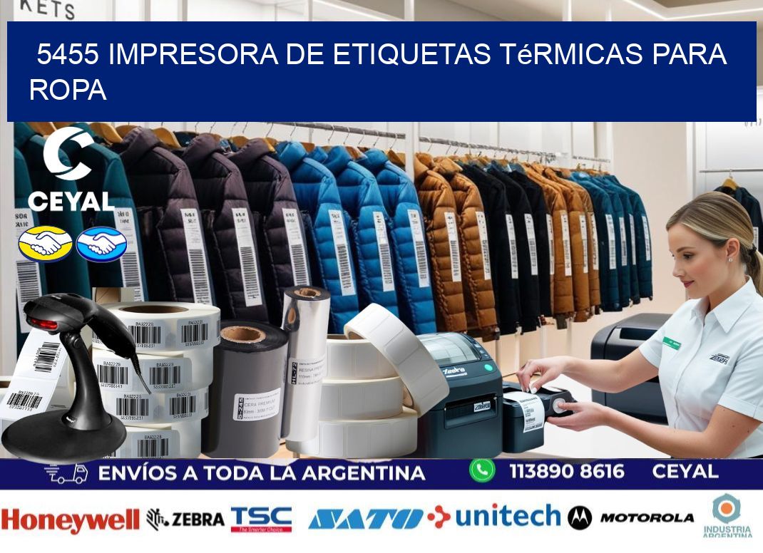 5455 impresora de etiquetas térmicas para ropa