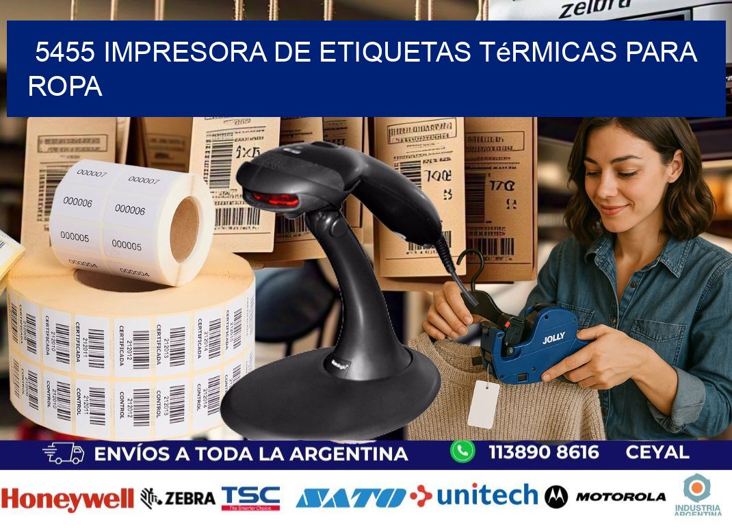 5455 impresora de etiquetas térmicas para ropa