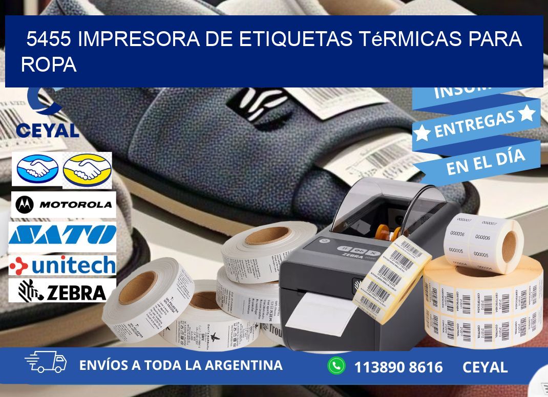 5455 impresora de etiquetas térmicas para ropa
