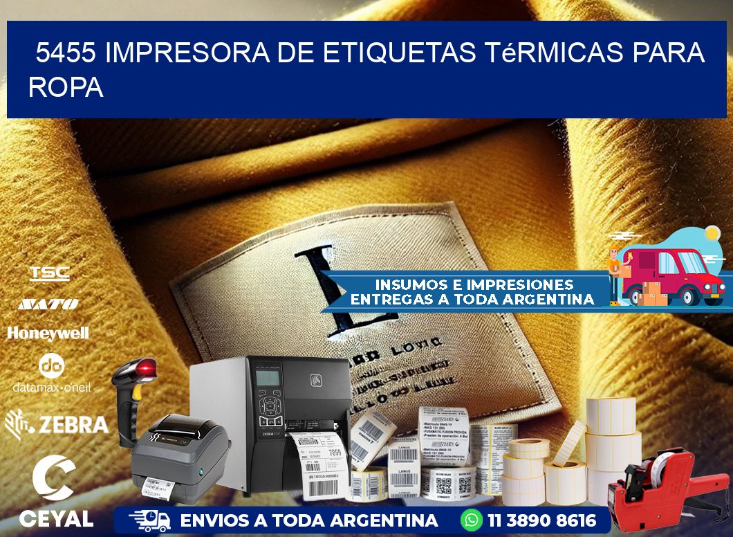 5455 impresora de etiquetas térmicas para ropa