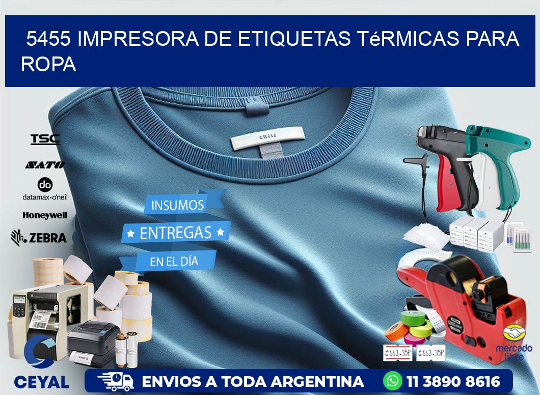 5455 impresora de etiquetas térmicas para ropa