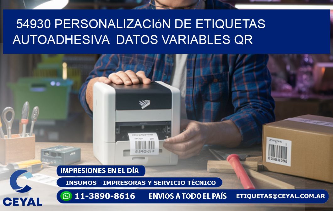 54930 Personalización de etiquetas autoadhesiva  datos variables QR