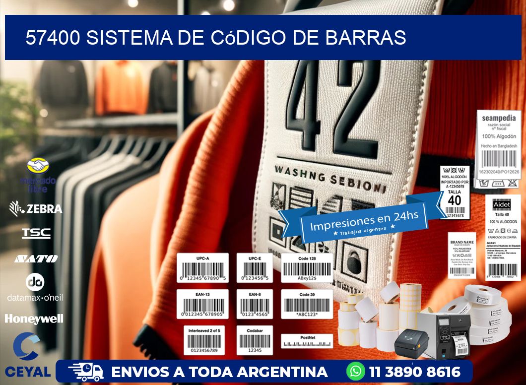 57400 Sistema de código de barras