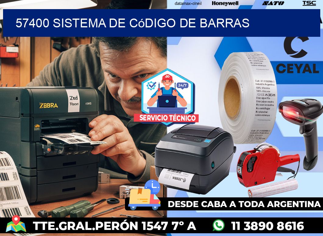 57400 Sistema de código de barras