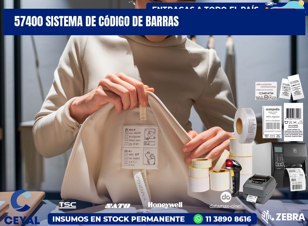 57400 Sistema de código de barras