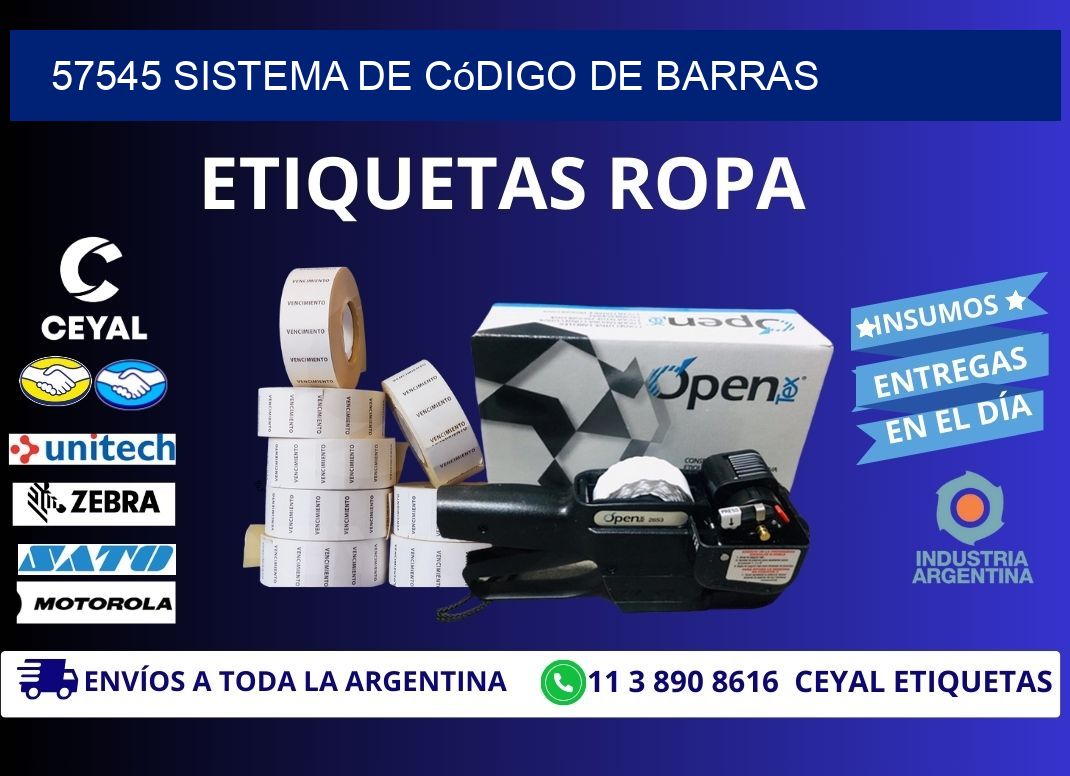 57545 Sistema de código de barras