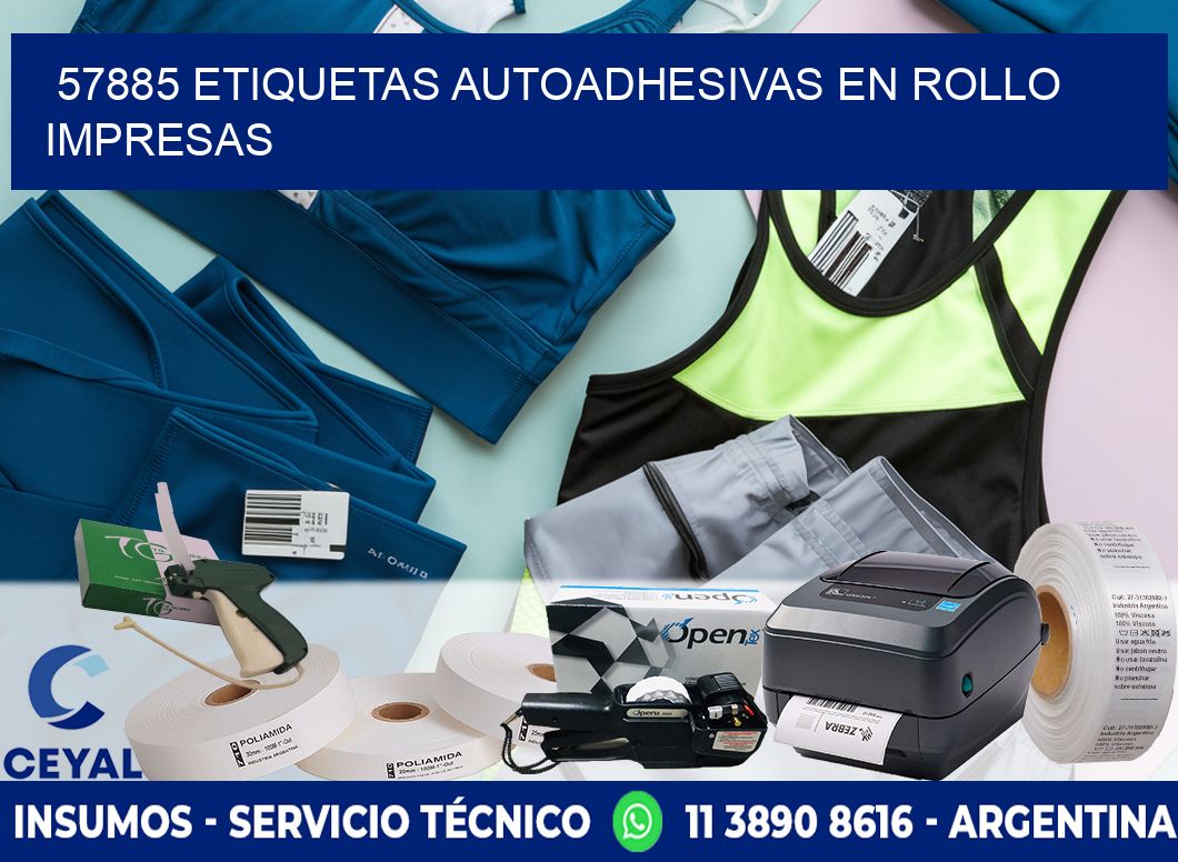 57885 Etiquetas autoadhesivas en rollo impresas