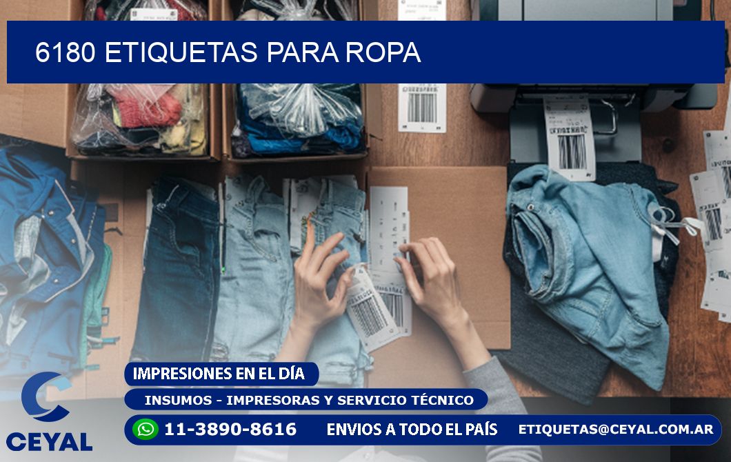 6180 etiquetas para ropa