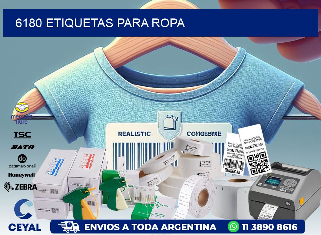 6180 etiquetas para ropa