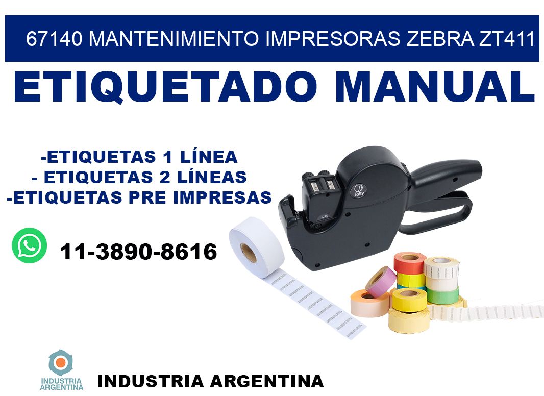67140 mantenimiento impresoras zebra zt411