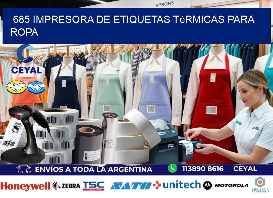 685 impresora de etiquetas térmicas para ropa