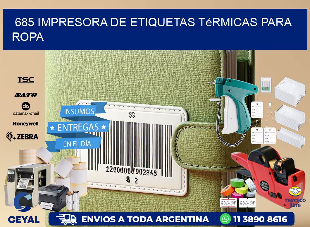 685 impresora de etiquetas térmicas para ropa