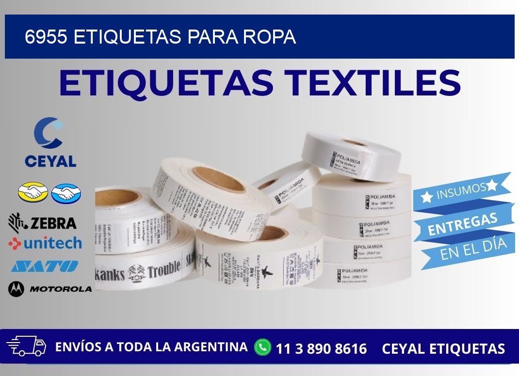 6955 etiquetas para ropa
