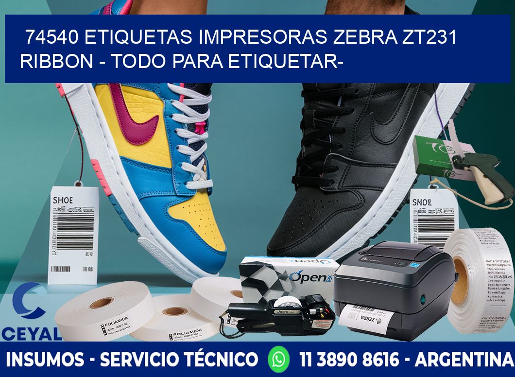 74540 etiquetas impresoras zebra zt231 ribbon - Todo para Etiquetar-