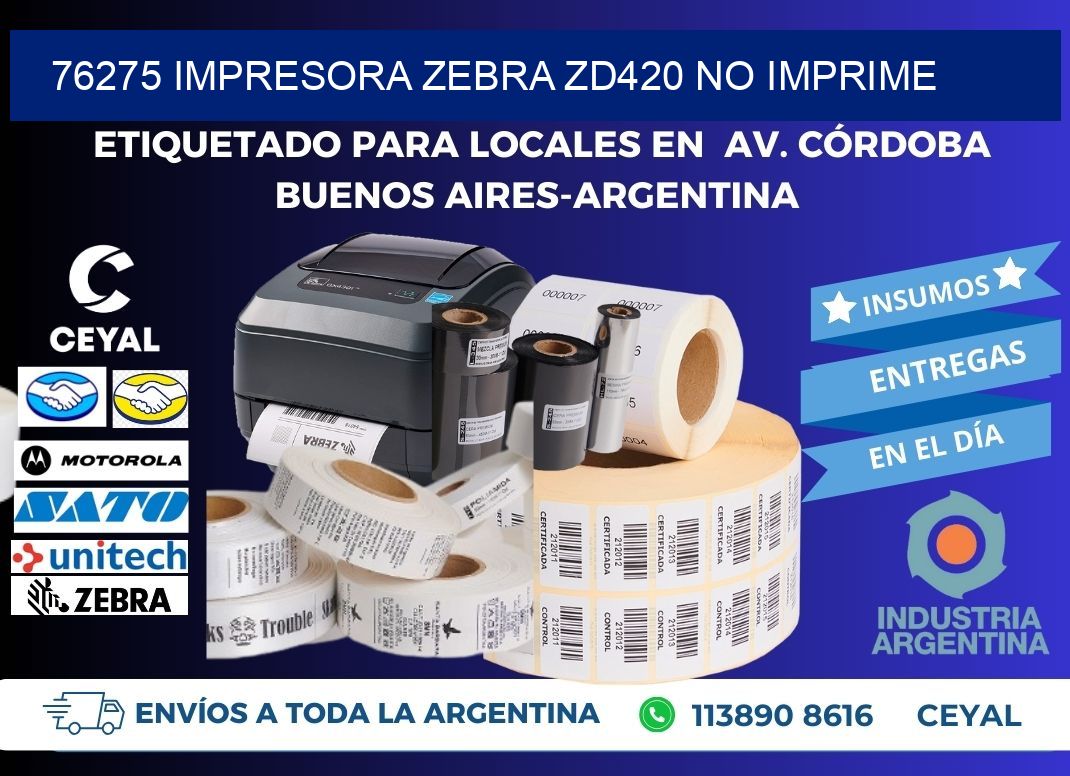 76275 Impresora Zebra ZD420 no imprime