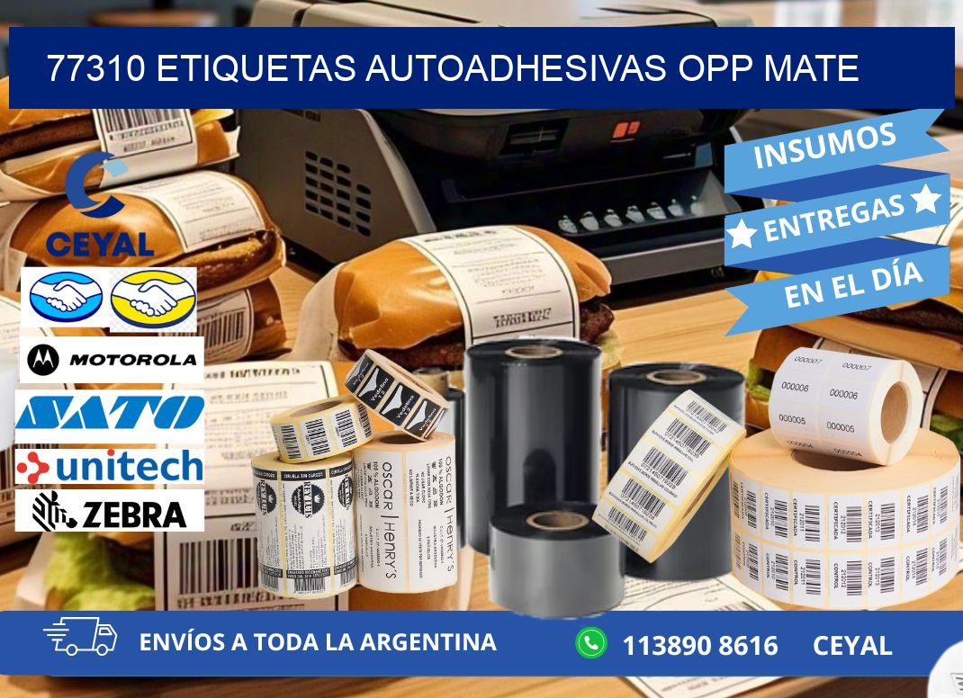 77310 etiquetas autoadhesivas Opp Mate