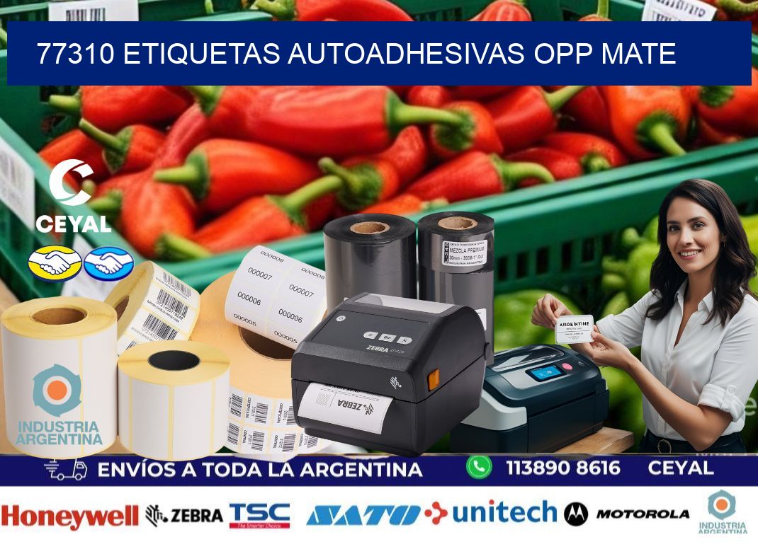 77310 etiquetas autoadhesivas Opp Mate