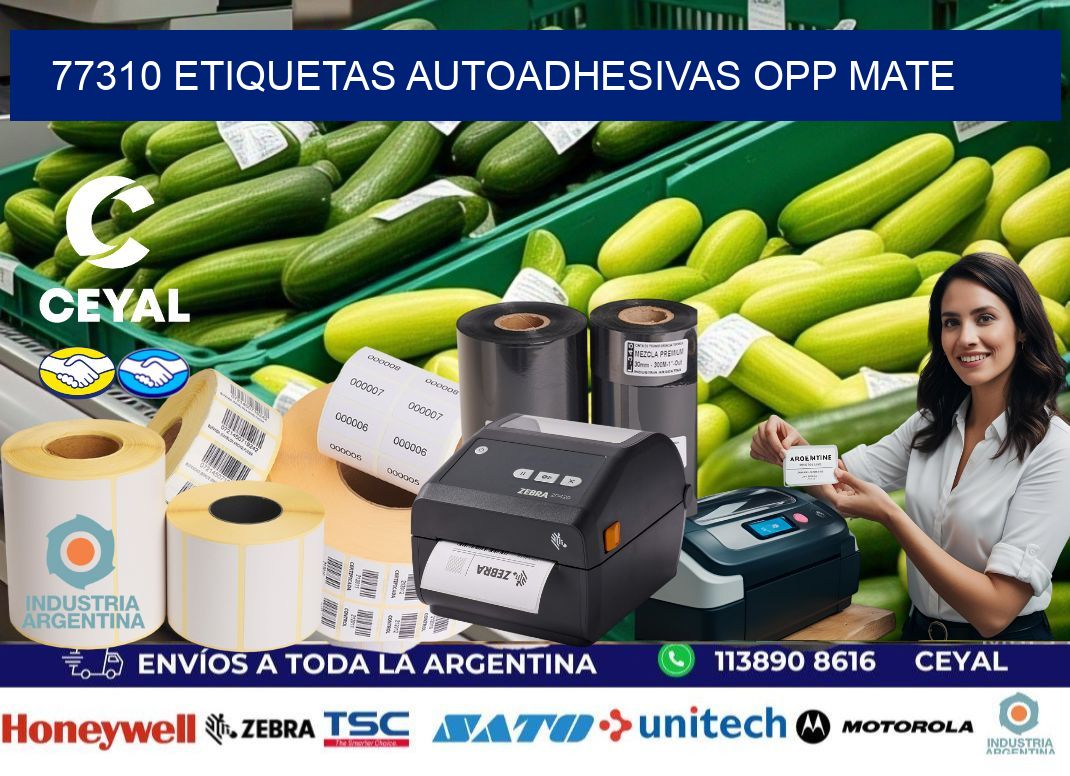 77310 etiquetas autoadhesivas Opp Mate