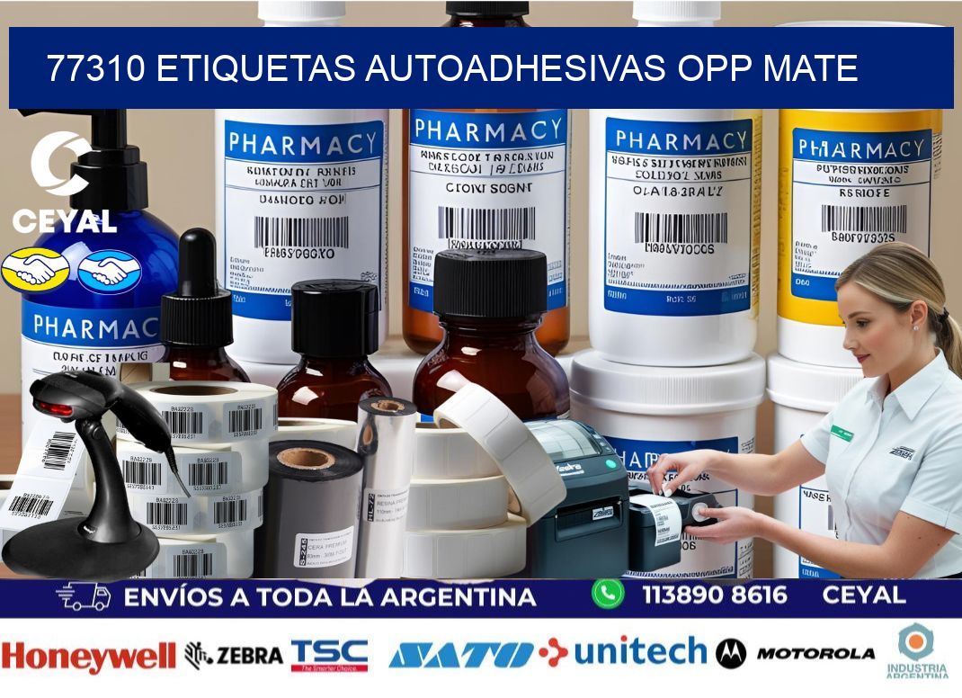 77310 etiquetas autoadhesivas Opp Mate