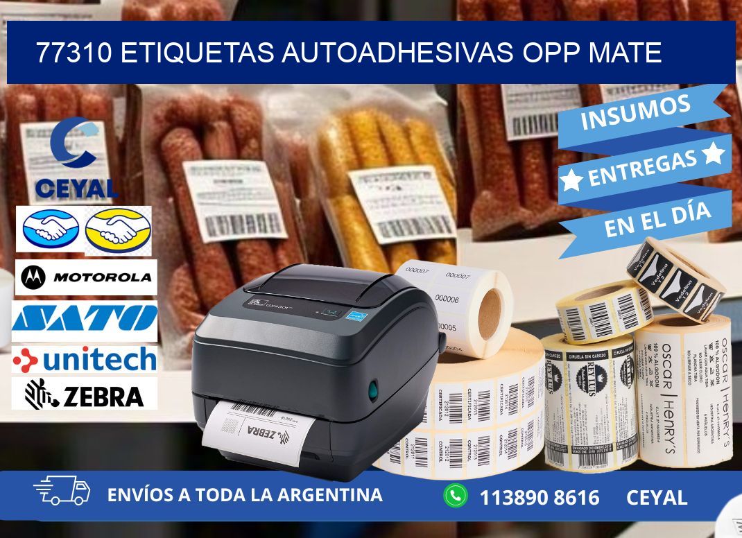 77310 etiquetas autoadhesivas Opp Mate