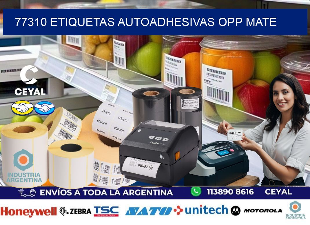 77310 etiquetas autoadhesivas Opp Mate