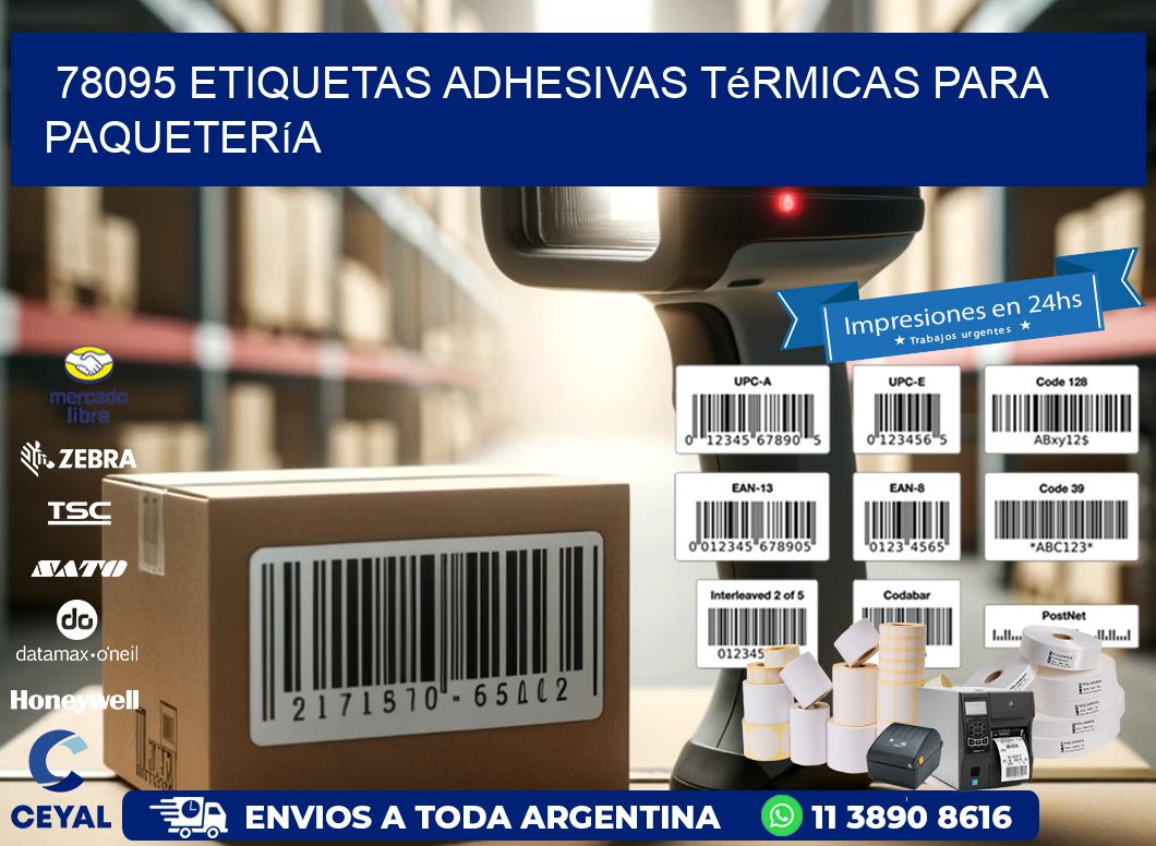 78095 etiquetas adhesivas térmicas para paquetería